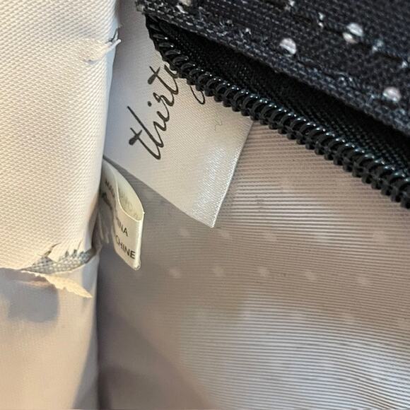 Thirty One Zip Top Organizing Utility Tote Small 15" Ditty Dot Polka Dot 31 ZOUT - Picture 12 of 16